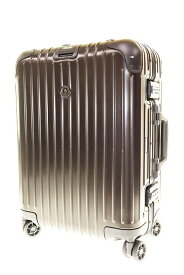 【中古】リモワ RIMOWA × MONCLER スーツケース 2017 28L ブラウン コラボ TSAロック モンクレール キャリーケース 茶色 【ブランド古着ベクトル】●▲■260407 メンズ 【ベクトル 古着】 260409