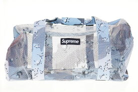 【中古】シュプリーム SUPREME MESH DRUM BOSTON メッシュ ボストン バッグ ビッグ ダッフル カモ柄 迷彩 ブルー 青 【ブランド古着ベクトル】●▲260530 メンズ 【ベクトル 古着】 260530