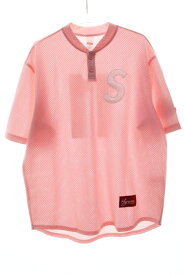 【中古】シュプリーム SUPREME 25SS S LOGO BASEBALL HENLEY PINK S エス ロゴ ベースボール シャツ ヘンリー ピンク 【ブランド古着ベクトル】☆AA★260511 メンズ 【ベクトル 古着】 260511