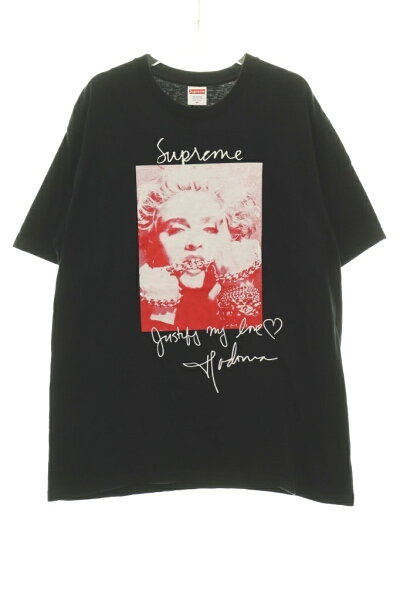 【中古】シュプリーム SUPREME 18AW MADONNA TEE BLACK Mサイズ マドンナ フォト Tシャツ 半袖 ブラック 黒 【ブランド古着ベクトル】☆AA★260909  【ベクトル 古着】 260909