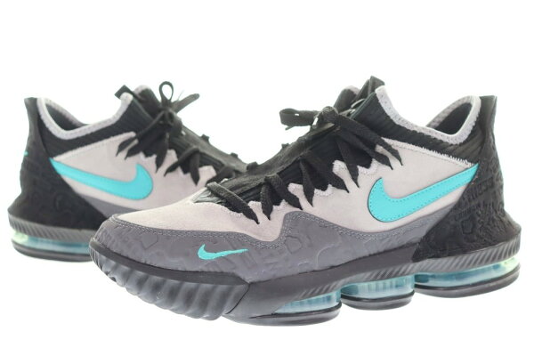 【中古】ナイキ NIKE × ATMOS LEBRON 16 CLEAR JADE 28cm アトモス レブロン クリアジェイド グレー 【ブランド古着ベクトル】▲260909  【ベクトル 古着】 260909