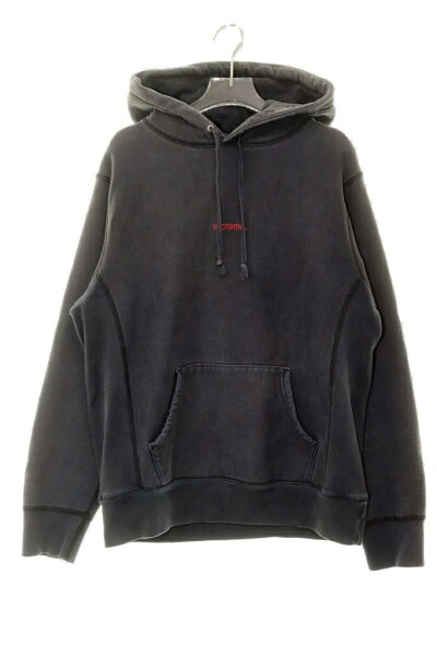 【中古】シュプリーム SUPREME 18AW TRADEMARK HOODED SWEATSHIRT BLACK Sサイズ トレードマーク フーデッド スウェット パーカー ロゴ エンブロイダリー ブラック 黒 【ブランド古着ベクトル】☆AA★260908  【ベクトル 古着】 260908
