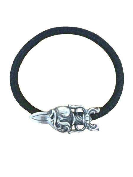 【中古】クロムハーツ CHROME HEARTS HAIRBAND DAGGERHEART  ダガーハート ヘアゴム シルバー コンチョ ブレスレット 【ブランド古着ベクトル】☆AA★ ▲ 260908 メンズ レディース 【ベクトル 古着】 260908