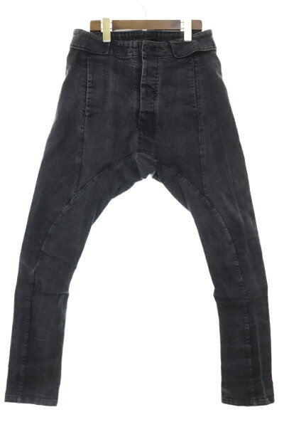 【中古】エヌゼロナナ N/07 SPAN-DENIM STRETCHED SARROUEL DENIM PANTS BLACK 46 16015-01-08 スパンデックス デニム サルエルパンツ ブラック 【ブランド古着ベクトル】●260909 メンズ 【ベクトル 古着】 260909