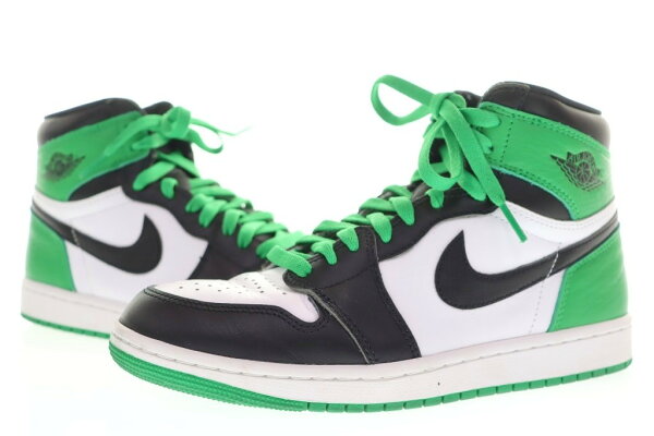 【中古】ナイキ NIKE  AIR JORDAN 1 RETRO HIGH OG 26cm LUCKY GREEN DZ5485-031 エア ジョーダン レトロ ハイ オリジナル ラッキーグリーン 緑 ▲■260909 メンズ 【ベクトル 古着】 260909