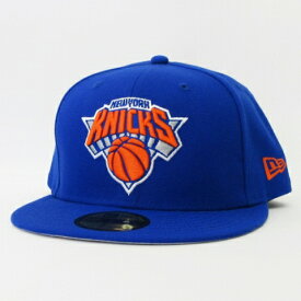 【中古】ニューエラ NEW ERA 59FIFTY NBA ニューヨーク・ニックス キャップ ブルー オレンジ 7 1/4 57.7cm 帽子 メンズ 【ベクトル 古着】 231201