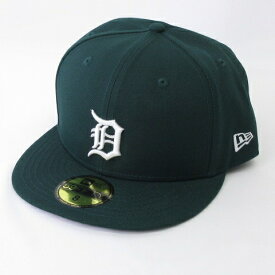 【中古】ニューエラ NEW ERA 美品 59FIFTY MLB D デトロイト・タイガース キャップ 帽子 緑 グリーン 8 63.5cm メンズ 【ベクトル 古着】 240114