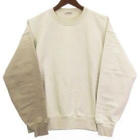 【中古】オーラリー AURALEE 新品同様 21AW ORGANIC COTTON COMPACT GRADATION DYED SWEAT スウェット トレーナー グラデーション アイボリー ベージュ 1 S位 メンズ 【ベクトル 古着】 240217