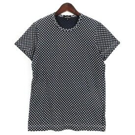 【中古】トリココムデギャルソン tricot COMME des GARCONS ドット カットソー Tシャツ 半袖 ネイビー M 230801E レディース 【ベクトル 古着】 230801