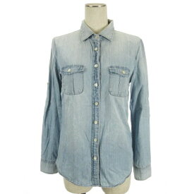 【中古】ジェイクルー J.CREW デニム シャツ 長袖 ライトインディゴ 231019E レディース 【ベクトル 古着】 231019