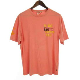 【中古】スコッチ&ソーダ SCOTCH & SODA Tシャツ カットソー 半袖 プリント コットン ピンク M メンズ 【ベクトル 古着】 231105