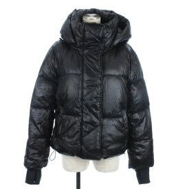 【中古】ギャップ GAP プリマロフト ビッグパフ クロップド ジャケット 742127-02 ブラック XS ■ECS レディース 【ベクトル 古着】 240218