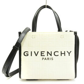 【中古】ジバンシィ GIVENCHY G-TOTE MINI TOTE BAG ミニ トートバッグ ショルダー 2WAY イタリア製 ホワイト ■ECS レディース 【ベクトル 古着】 240406