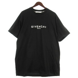 【中古】ジバンシィ GIVENCHY ロゴ Tシャツ カットソー 半袖 BM70KC3002 ブラック L メンズ 【ベクトル 古着】 240412
