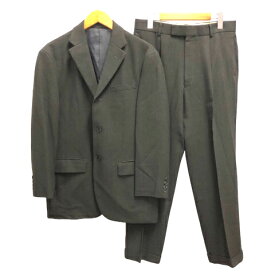 【中古】ジョセフアブード JOSEPH ABBOUD スーツ ジャケット パンツ シングル ウール 無地 46/W82 ダークグレー メンズ 【ベクトル 古着】 231102