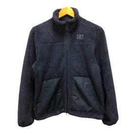 【中古】ヘリーハンセン HELLY HANSEN フリースジャケット ジャンパー アウター ワンポイントロゴ 長袖 M 紺 ネイビー レディース 【ベクトル 古着】 240207