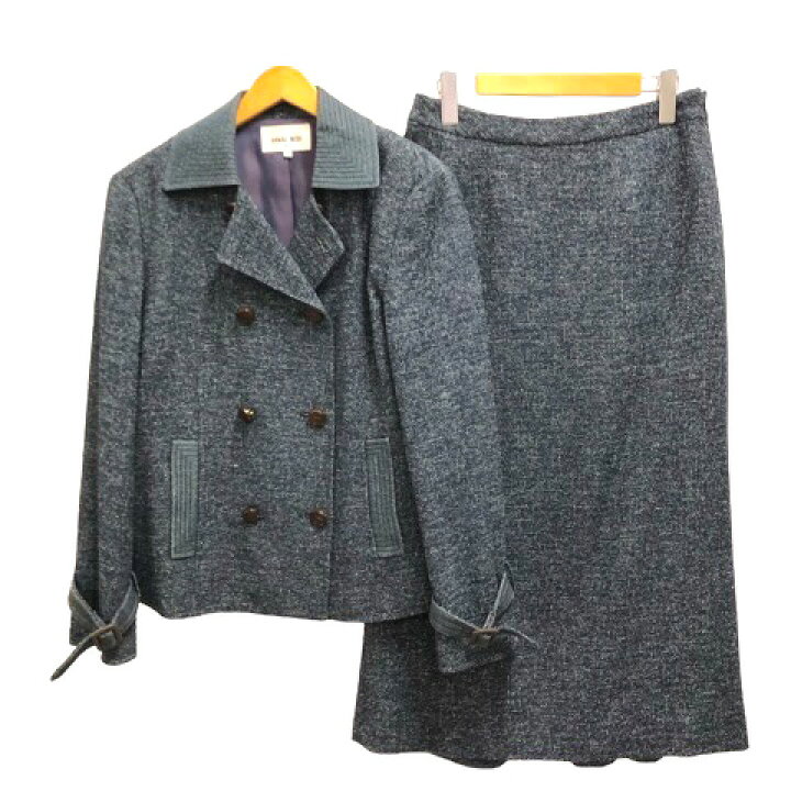 楽天市場】【中古】ハナエモリ HANAE MORI スカートスーツ ツイード 