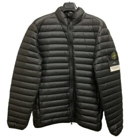 【中古】未使用品 ストーンアイランド STONE ISLAND ジャンパー ダウンジャケット 781541524 ルームウーブンチャンバ LOOM WOVEN CHAMBERS R-NYLON ナイロン フェザー混 スタンドカラー 無地 長袖 M 黒 ブラック メンズ 【ベクトル 古着】 240409