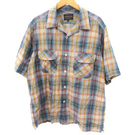 【中古】ペンドルトン PENDLETON シャツ チェック 半袖 オープンカラー 黄 イエロー 青 ブルー オレンジ マルチカラー M トップス ■GY01 メンズ 【ベクトル 古着】 231226