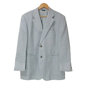 【中古】ランバン LANVIN COLLECTION シルク テーラードジャケット ブレザー シングル 2B 総裏地 T46 M相当 グレー ■GY11 X メンズ 【ベクトル 古着】 240214