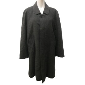 【中古】ピエールバルマン PIERRE BALMAIN ヴィンテージ ステンカラーコート メルトンジャケット 比翼ボタン ウール カシミヤ混 灰 グレー 90-165 約S 0218 メンズ 【ベクトル 古着】 240218