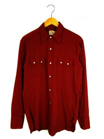 【中古】リーバイス Levi's ウエスタンシャツ 長袖 シャツ ショートホーン 復刻 61505 日本製 レッド L メンズ 【ベクトル 古着】 240224