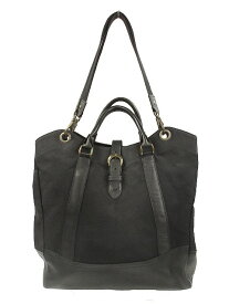 【中古】アルフレッドバニスター alfredoBANNISTER ショルダーバッグ トートバッグ レザーコンビ ブラック BAG カバン 手提げ鞄 メンズ 【ベクトル 古着】 240412