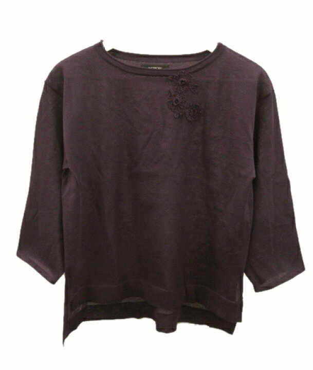 楽天市場】【中古】インゲボルグ INGEBORG フラワーモチーフ付きニット 