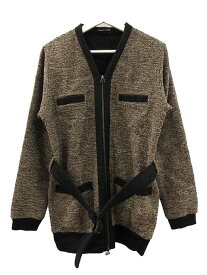 【中古】フランクリーダー FRANK LEDER WEAVED WOOL ZIP CARDIGAN ウール ジップ カーディガン ブラウン系 メンズ 【ベクトル 古着】 250608
