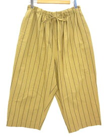【中古】フランクリーダー FRANK LEDER STRIPE COTTON TROUSERS ストライプコットン パンツ XS イエロー ボトムス メンズ 【ベクトル 古着】 250725