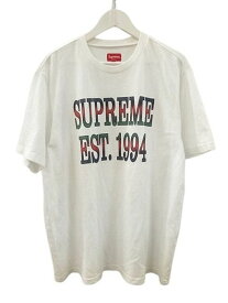 【中古】シュプリーム SUPREME Cotton Mesh Gradient Logo S/S Top コットンメッシュ ロゴ ショートスリーブ トップ L 白 ホワイト 半袖 カットソー Tシャツ ☆AA★ メンズ 【ベクトル 古着】 260410