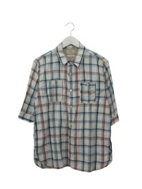 【中古】エターナル ETERNAL ボタンシャツ 七分袖 40 リネン混 チェック ホワイト系 白 トップス メンズ 【ベクトル 古着】 260430