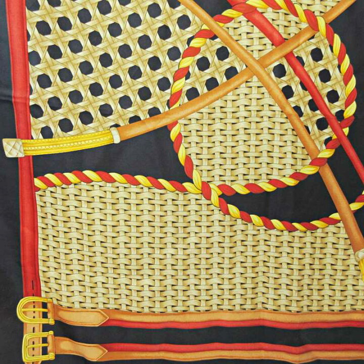 楽天市場】【中古】バリー BALLY 美品 シルク 大判 スカーフ 総柄 黒 