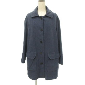 【中古】ステファネル STEFANEL ステンカラーコート キルティング ジャケット アウター 日本製 Mサイズ 紺 ネイビー ■YHS4 レディース 【ベクトル 古着】 250922