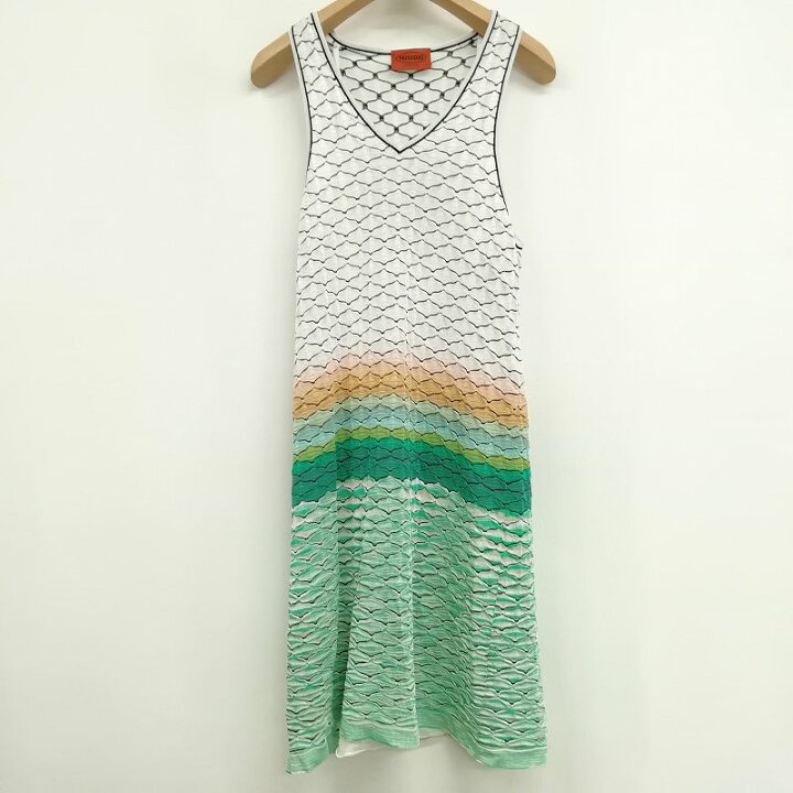 楽天市場】【中古】ミッソーニ MISSONI 美品 ノースリーブ ワンピース  