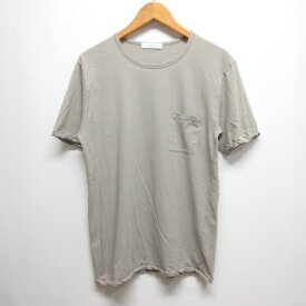 【中古】グリーンレーベルリラクシング ユナイテッドアローズ green label relaxing 半袖 ポケット Tシャツ M グレージュ 日本製 メンズ 【ベクトル 古着】 240418