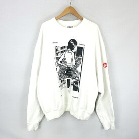 【中古】シーイー C.E WASHED MD NOTHING CREW NECK CES24CS02 プルオーバー グラフィック プリント スウェット トレーナー 白 XL メンズ 【ベクトル 古着】 240324