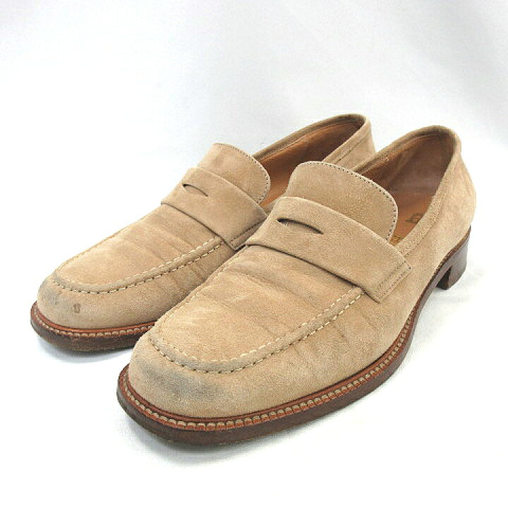楽天市場】【中古】ヒロフ HIROFU スエード レザー コインローファー 
