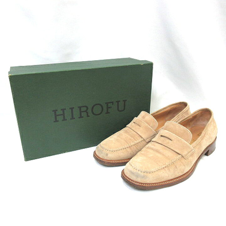 楽天市場】【中古】ヒロフ HIROFU スエード レザー コインローファー 