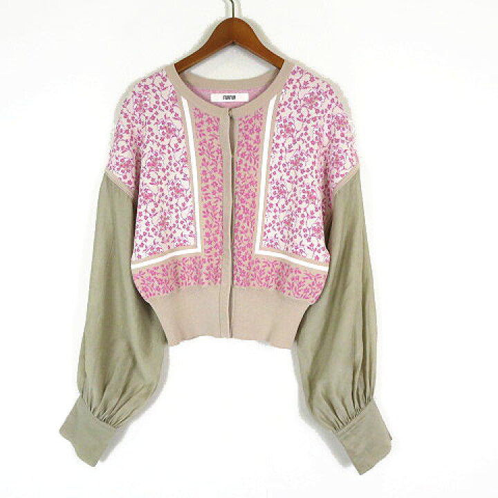 中古】ファーファー furfur 25SS リボンアップリケギンガム  