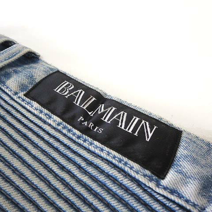 楽天市場】【中古】バルマン BALMAIN デニムパンツ バイカーデニム 