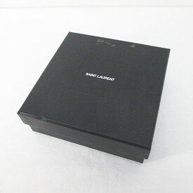 【中古】サンローラン パリ SAINT LAURENT PARIS 空箱 空き箱 ギフト 保存箱 収納 黒系 ブラック ロゴ文字 小物入れ 純正 メンズ 【ベクトル 古着】 240201