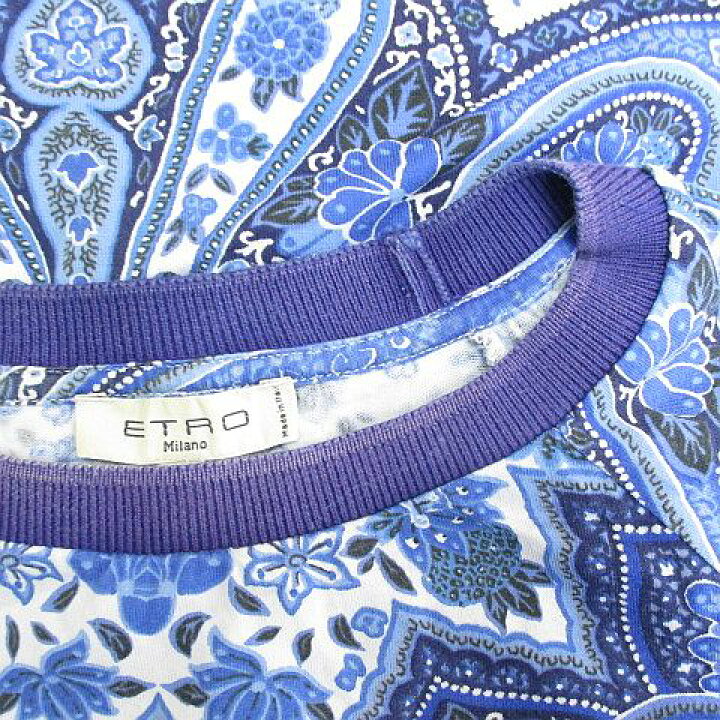 楽天市場】【中古】エトロ ETRO ペイズリー柄 半袖 Tシャツ カットソー 