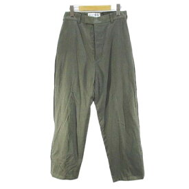 【中古】ジョーケイスリーヘイフォード Joe. Casely-Hayford ロングパンツ ボタンフライ 30 緑系 グリーン 毛 ウール 無地 メンズ 【ベクトル 古着】 251103