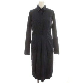 【中古】ジルサンダー JIL SANDER ワンピース ロング シャツワンピース 長袖 34 XS ネイビー 紺 /☆G レディース 【ベクトル 古着】 230807