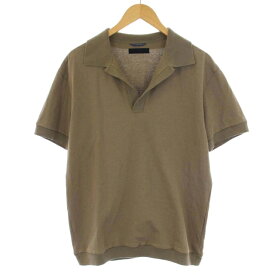 【中古】ジュンハシモト junhashimoto CU17 SKIPPER SHIRTS ポロシャツ 半袖 1102210017 コットン 4 L ベージュ /DK メンズ 【ベクトル 古着】 230922