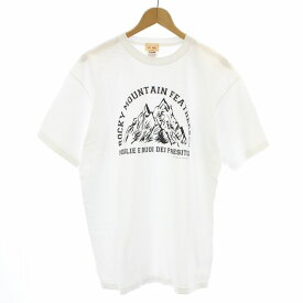 【中古】ロッキー マウンテン フェザーベッド Rocky Mountain FeatherBed JOY JUICE FRUIT OF THE LOOM Super Premium Tシャツ カットソー 半袖 ロゴプリント L 白 ホワイト /AT2 メンズ 【ベクトル 古着】 231003