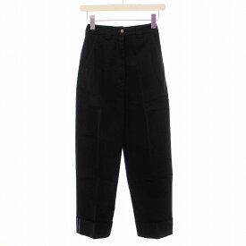 【中古】未使用品 アクネ ストゥディオズ Acne Studios 2018年製 MADYA CO C AS ハイウエストチノパン パンツ コットン 32 XS 黒 ブラック /YM ■GY21 レディース 【ベクトル 古着】 231007