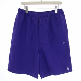 【中古】ノーティカ NAUTICA Re-Nylon Gym Shorts ショートパンツ ジップフライ ロゴ刺繍 ナイロン XL 紫 パープル 212-1442 /BM メンズ 【ベクトル 古着】 231101