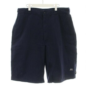 【中古】BROCHURE 23SS BIG CHINO SHORTS 231-10 ハーフパンツ ショートパンツ チノパン ワイド ワンポイント L 紺 ネイビー /DK メンズ 【ベクトル 古着】 231208